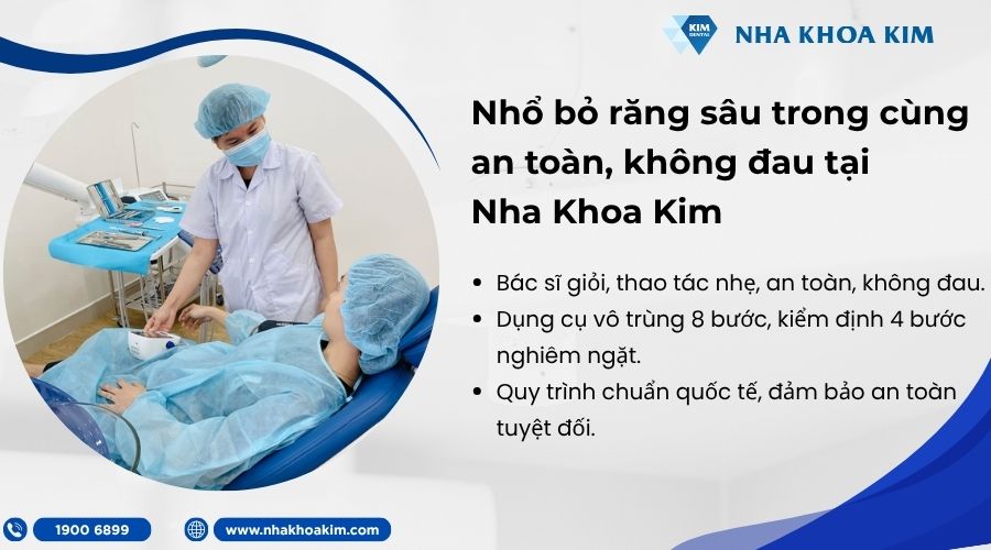 Địa chỉ nhổ bỏ răng sâu trong cùng an toàn, không đau