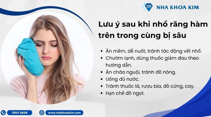 Lưu ý sau khi nhổ răng hàm trên trong cùng bị sâu