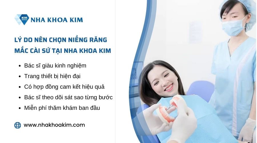 Địa chỉ niềng răng mắc cài sứ tại nha khoa kim
