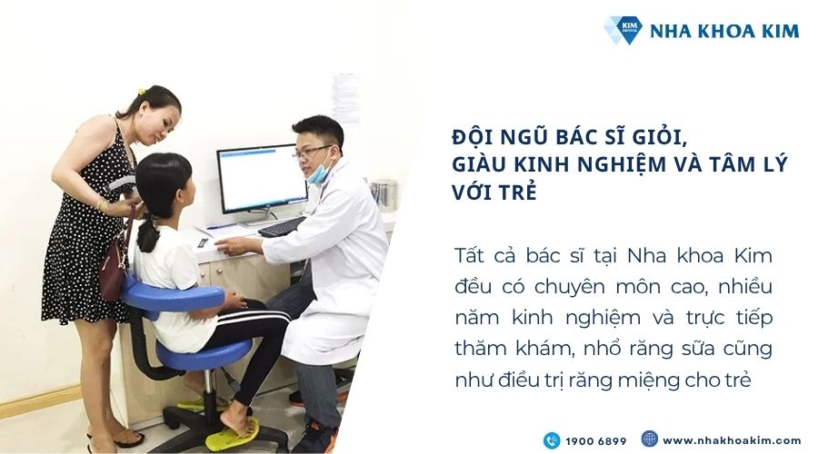 Đội ngũ bác sĩ giỏi, giàu kinh nghiệm và tâm lý với trẻ
