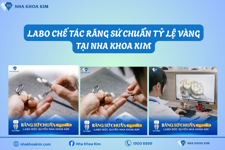 Nha Khoa Kim đầu tư hệ thống phòng Labo chế tác răng sứ chuẩn tỷ lệ vàng
