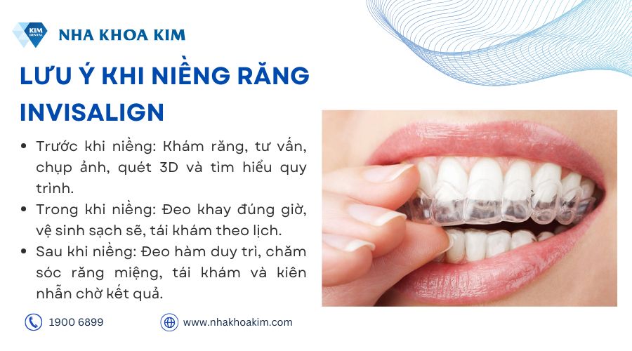 Lưu ý khi niềng răng Invisalign