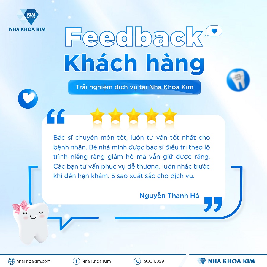 Đánh giá của khách hàng về dịch vụ khoa khoa quận 7 của Nha Khoa Kim