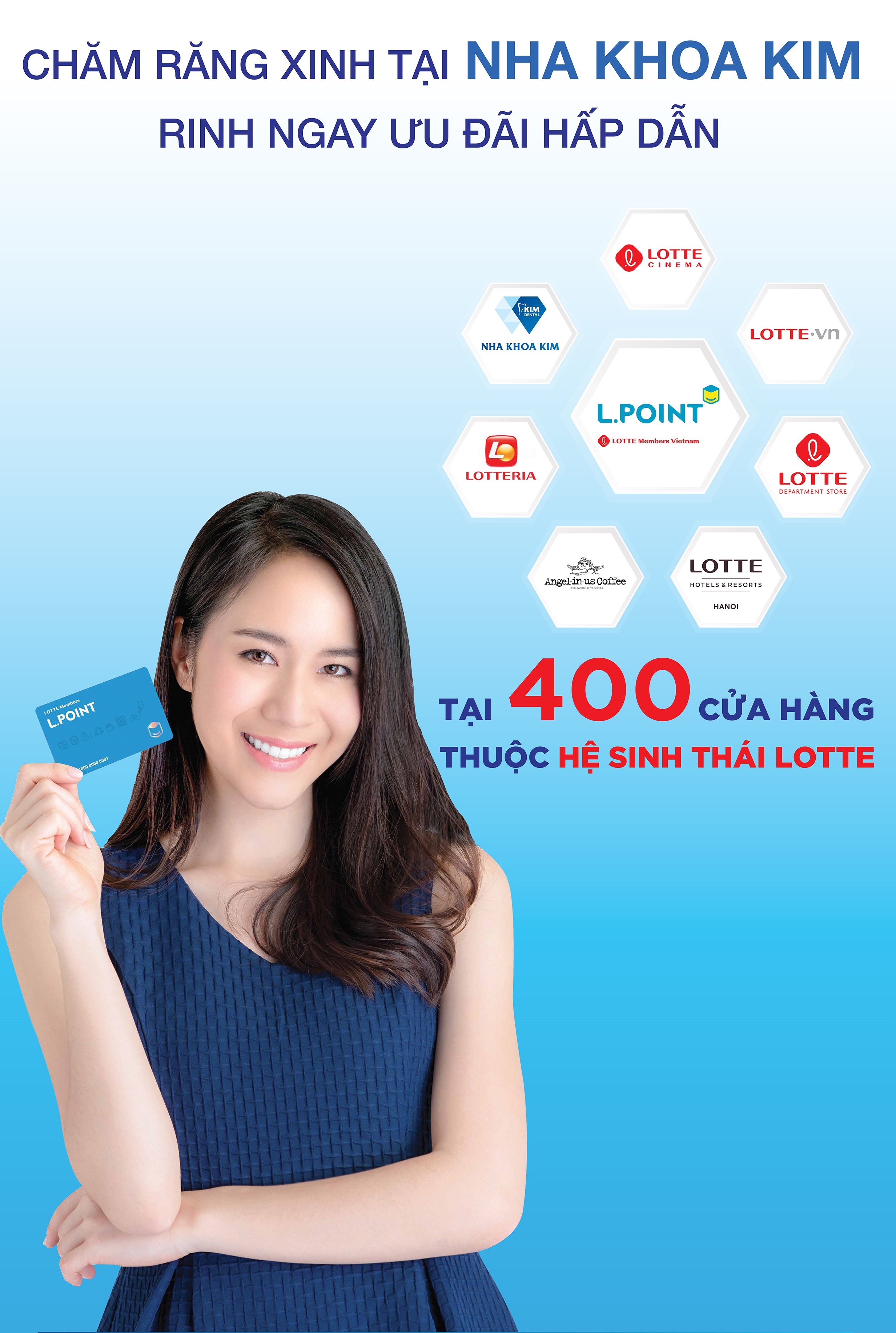 Chăm sóc răng miệng miễn phí 1 năm tại Nha khoa Kim dành cho chủ thẻ L.Point Chăm sóc răng miệng miễn phí 1 năm tại Nha khoa Kim dành cho chủ thẻ L.Point