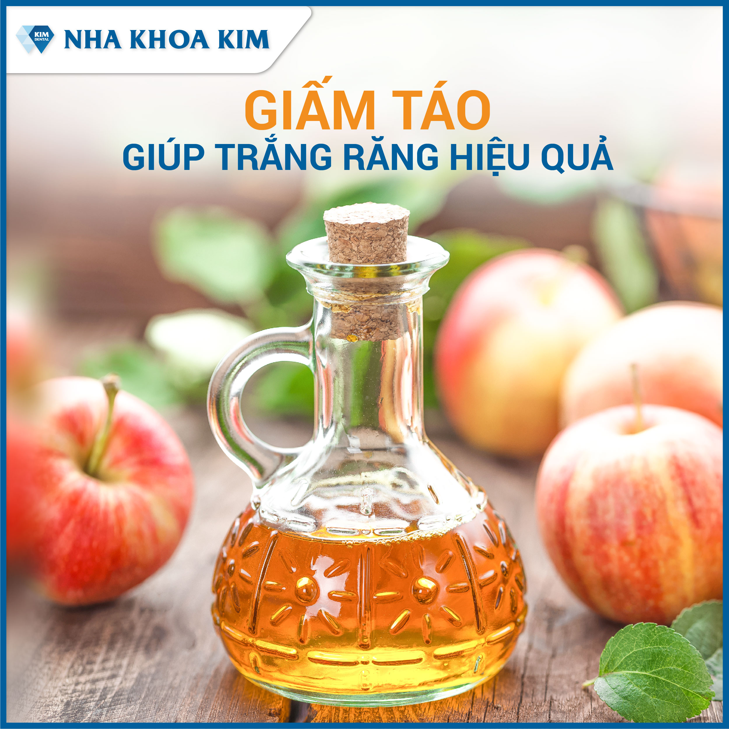 giấm táo giúp tẩy trắng răng hiệu quả