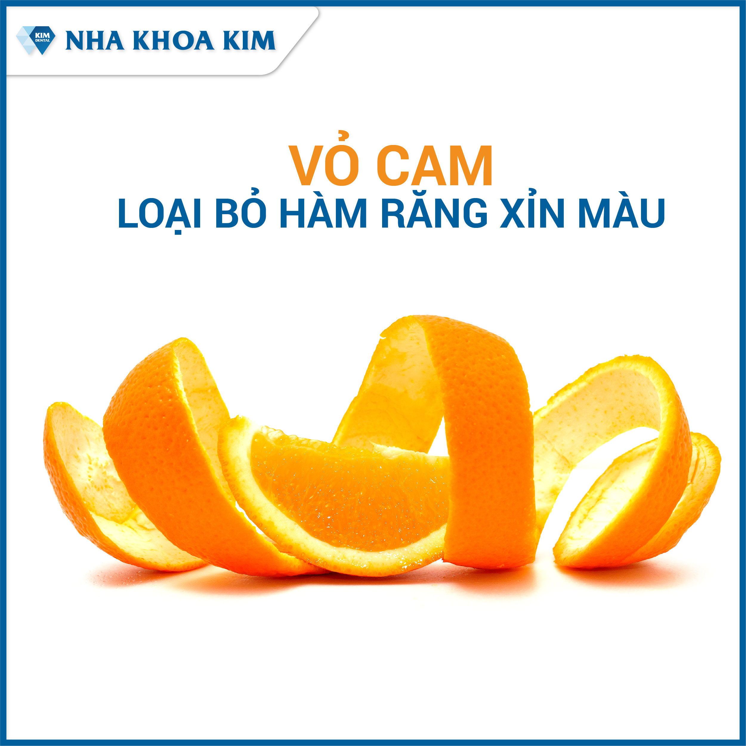 vỏ cam loại bỏ hàm răng xỉn màu