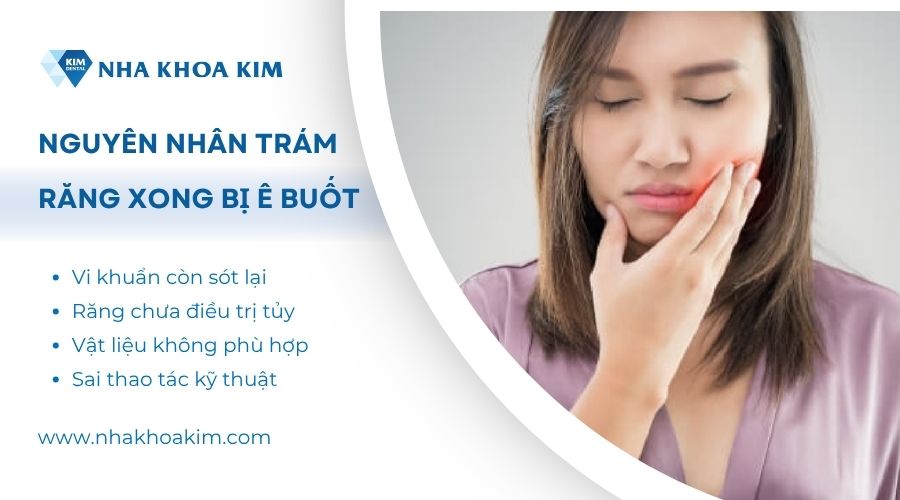 nguyên nhân trám răng xong bị ê buốt