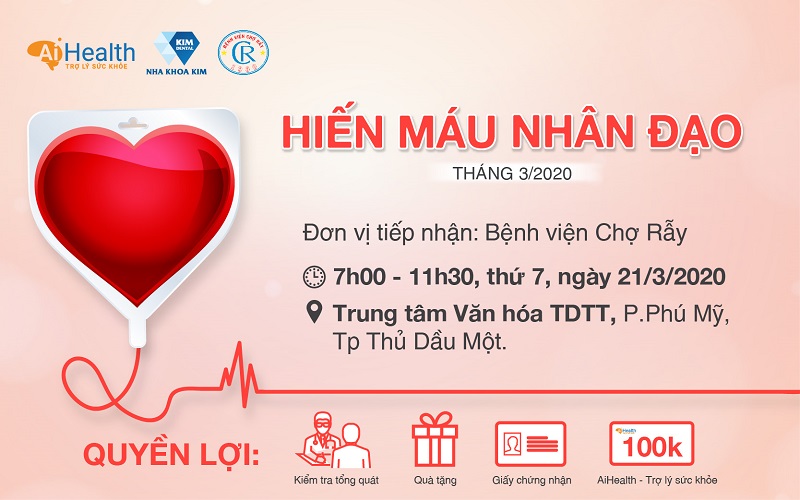 CHƯƠNG TRÌNH HIẾN MÁU NHÂN ĐẠO THÁNG 3/2020 CHƯƠNG TRÌNH HIẾN MÁU NHÂN ĐẠO THÁNG 3/2020