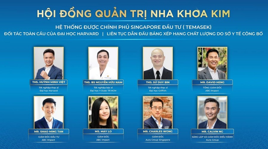 Hội đồng quản trị Nha Khoa Kim được đầu tư bởi Chính phủ Singapore