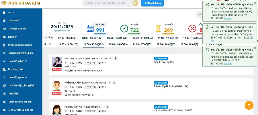 Nha Khoa Kim ứng dụng hệ thống ERP và bệnh án điện tử tiện lợi