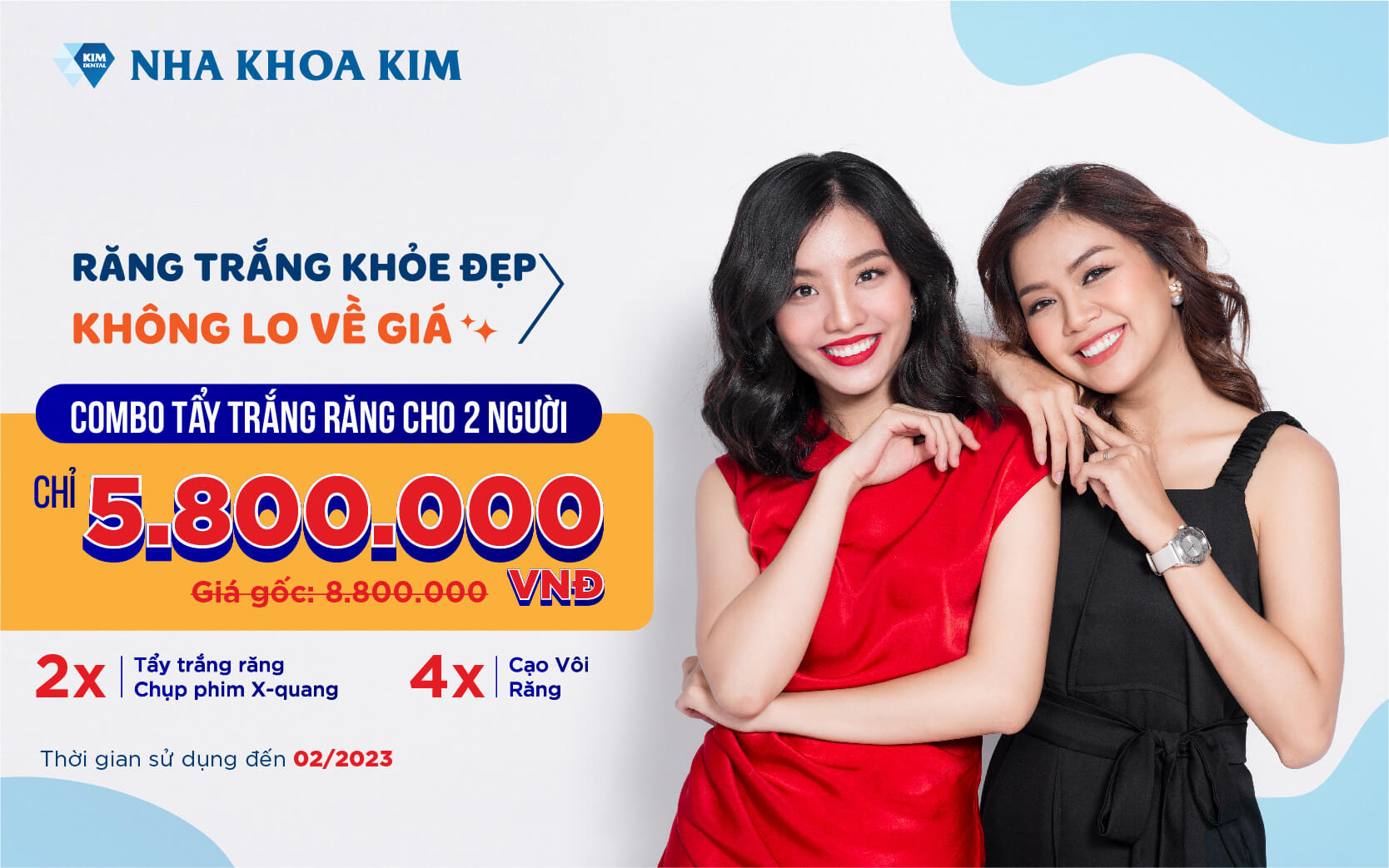 Combo tẩy trắng răng Nha Khoa Kim