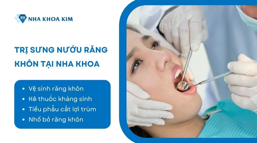 cách điều trị mọc răng khôn sưng lợi