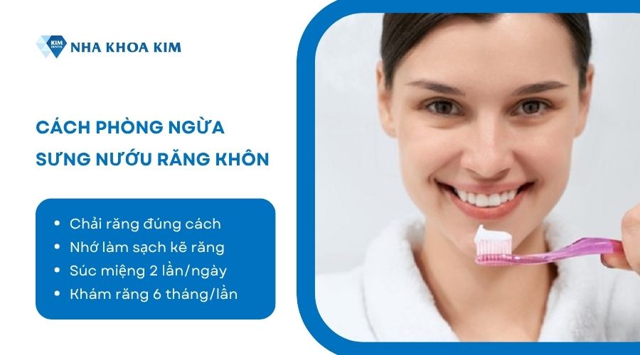 cách phòng ngừa răng khôn mọc gây sưng nướu