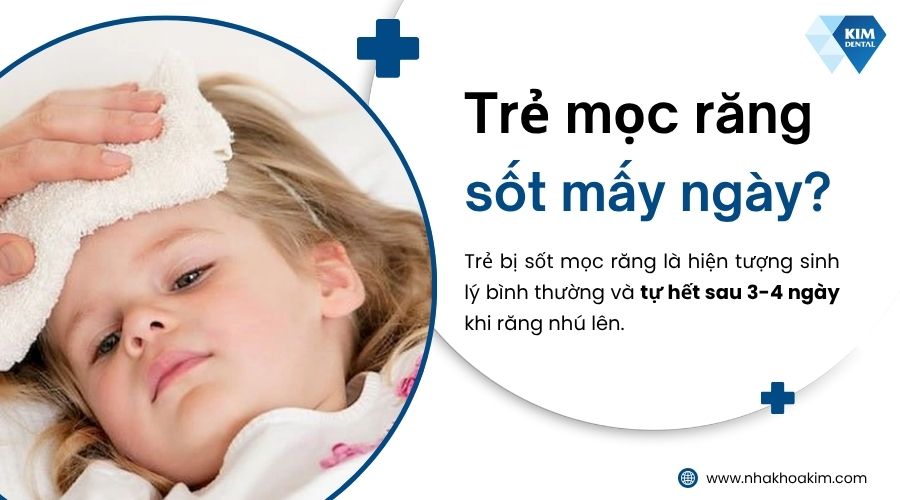 trẻ sốt mọc răng mấy ngày