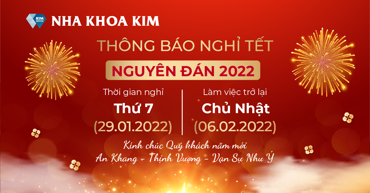 Thông báo nghỉ Tết Nha Khoa Kim