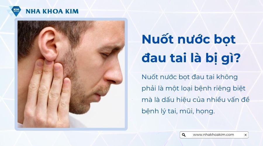 Nuốt nước bọt đau tai là bị gì?