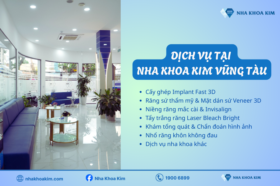 Danh sách các dịch vụ tại Nha Khoa Kim Vũng Tàu