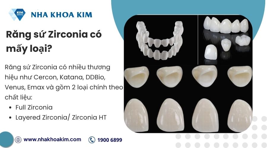 Răng sứ Zirconia có mấy loại?