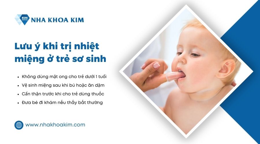 lưu ý khi trị nhiệt miệng ở bé 
