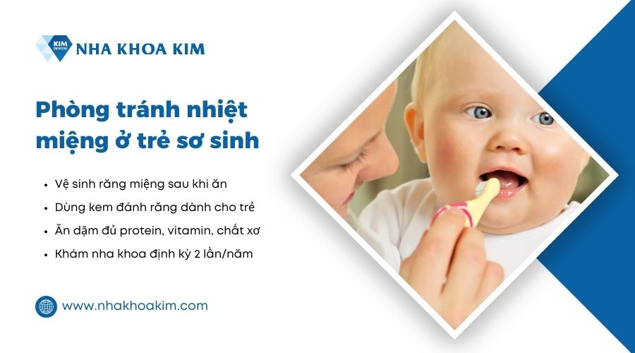 phòng tránh lở miệng ở lưỡi cho trẻ sơ sinh