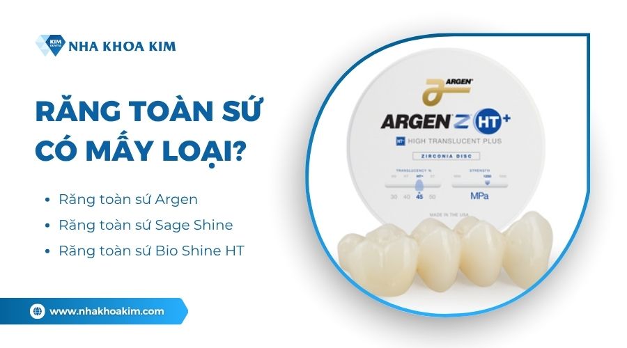 Răng toàn sứ có mấy loại?