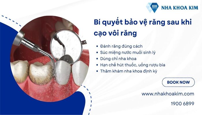 chăm sóc răng sau khi cạo vôi