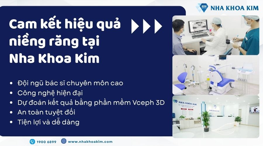 Cam kết hiệu quả niềng răng tại Nha Khoa Kim