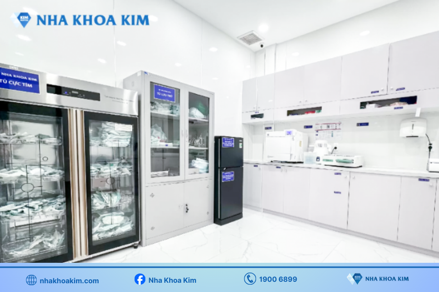 Hệ thống phòng vô trùng 1 chiều tại Nha Khoa Kim