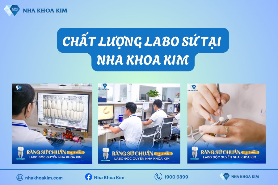 Răng sứ chuẩn tỷ lệ vàng sản xuất tại hệ thống Labo độc quyền của Nha Khoa Kim