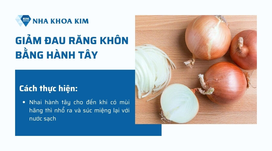 cách giảm đau khi mọc răng khôn tại nhà bằng hành tây