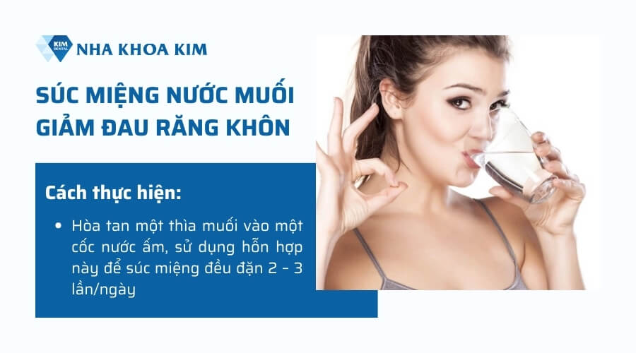 giảm đau khi mọc răng khôn bằng nước muối