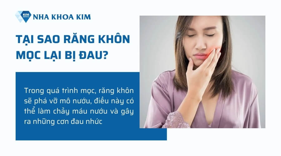 Tại sao răng khôn mọc lại bị đau?