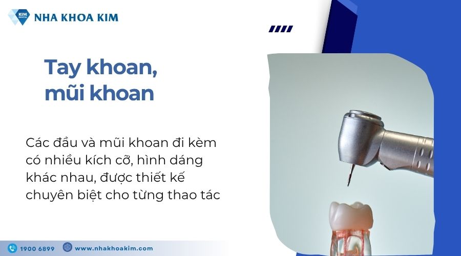 Dụng cụ nha khoa tay khoan, mũi khoan