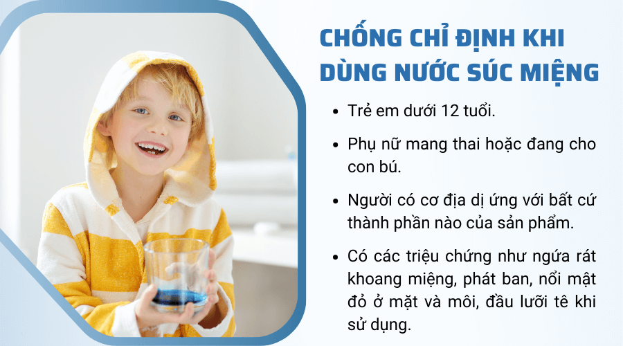 Đối tượng nào không nên dùng nước súc miệng Listerine