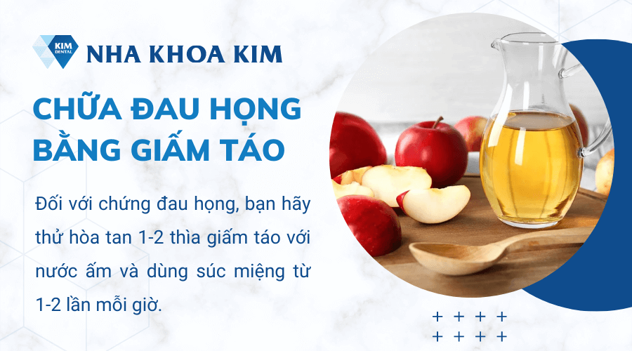 Chữa đau họng bằng giấm táo