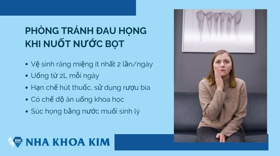 Cách phòng tránh đau họng khi nuốt nước bọt