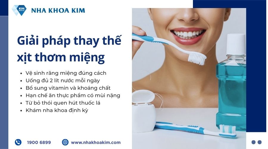 giải pháp thay thế chai xịt khử mùi hôi miệng