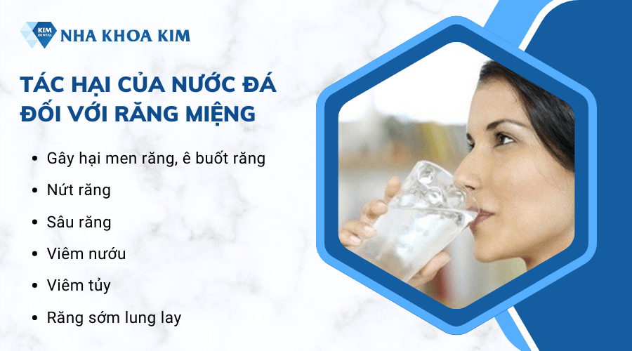 Tác hại của nước đá đối với răng miệng