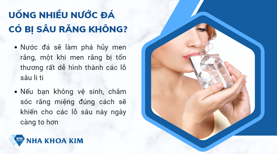 Uống nhiều nước đá có bị sâu răng không?