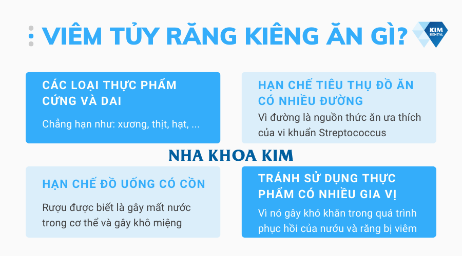 Viêm tủy răng nên kiêng ăn gì?