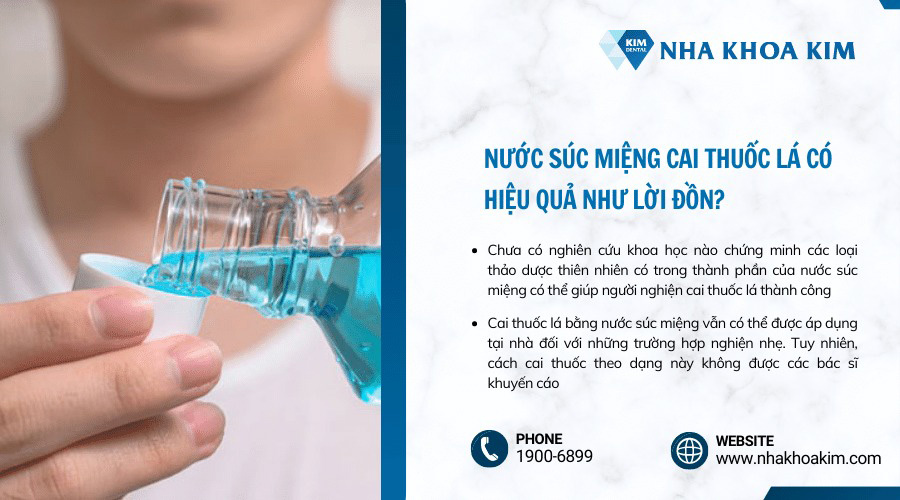 Nước súc miện cai thuốc lá có hiệu quả