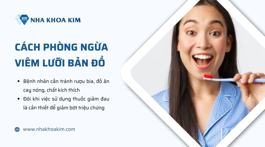 phòng ngừa bệnh viêm lưỡi hình dạng bản đồ