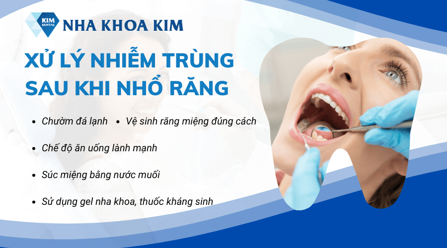 Cách xử lý nhiễm trùng sau khi nhổ răng