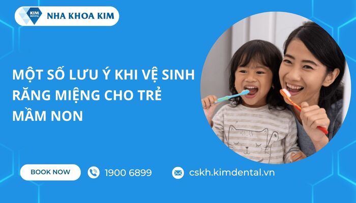 lưu ý khi vệ sinh răng miệng cho trẻ mầm non