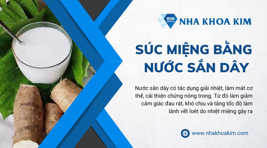 súc miệng bằng nước sắn dây