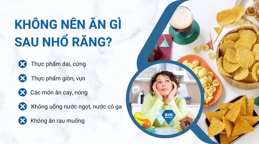 Không nên ăn gì sau khi nhổ răng