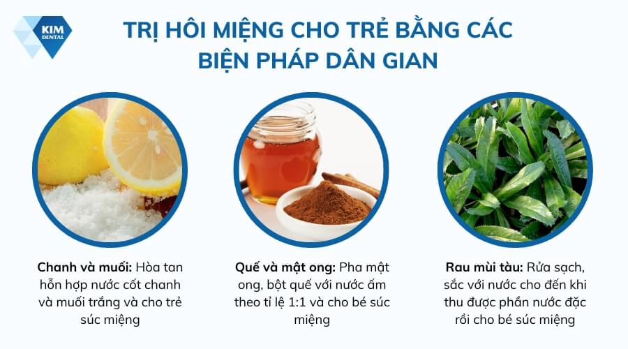 Trị hôi miệng trẻ bằng các biện pháp dân gian