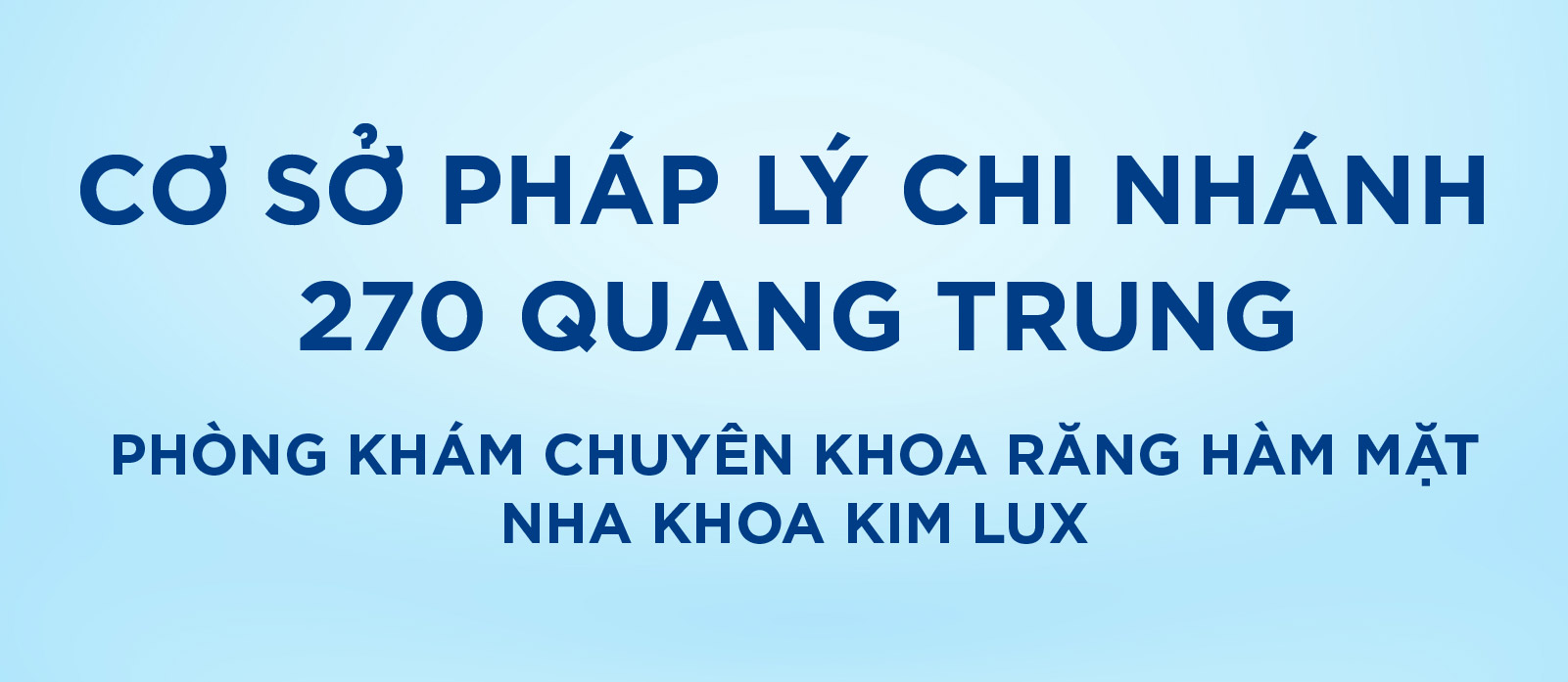 [Top Banner Mobile] Bảo vệ: Cơ sở pháp lý phòng khám chuyên khoa răng hàm mặt Nha Khoa Kim Lux 270 Quang Trung