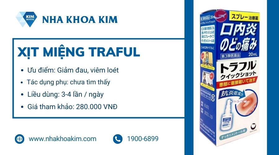 Xịt trị nhiệt miệng Traful Nhật Bản