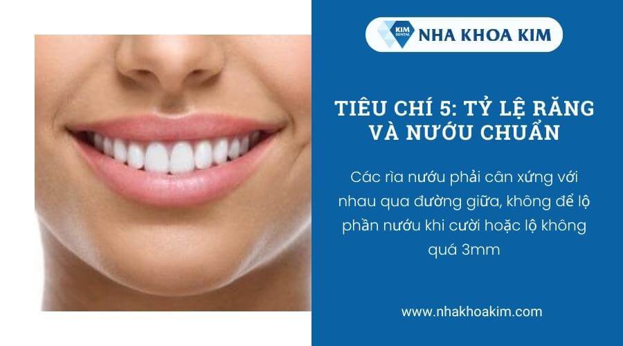 Tỷ lệ răng và nướu chuẩn